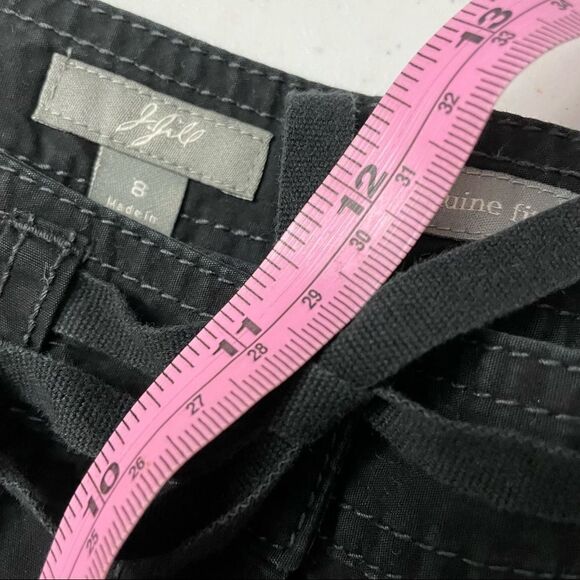J.JILL Women’s Genuine Fit at Waist Bermuda Shorts Black w/ drawstring sz 8 - Picture 9 of 12